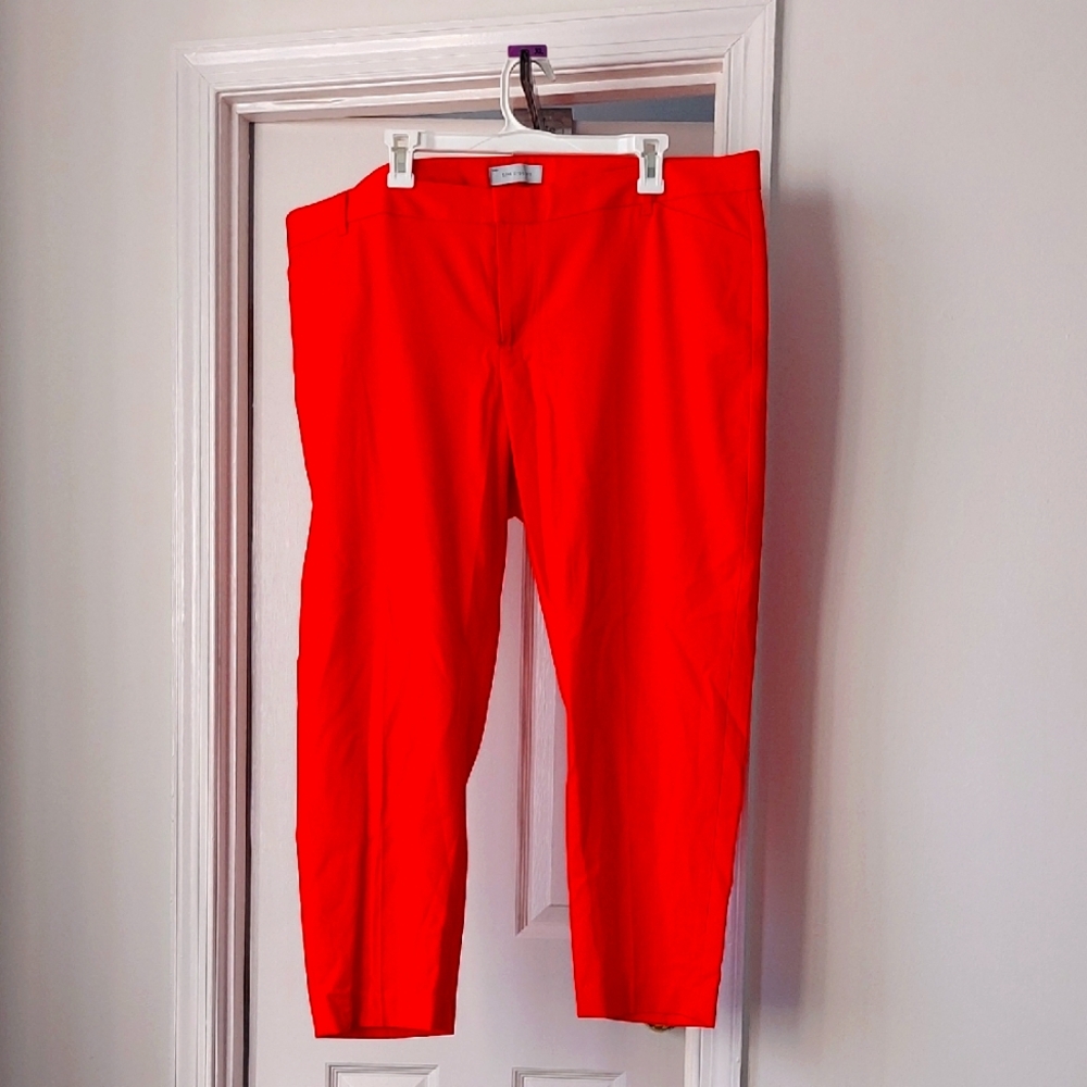 Women's slim cropped pants (GAP, 20, red)